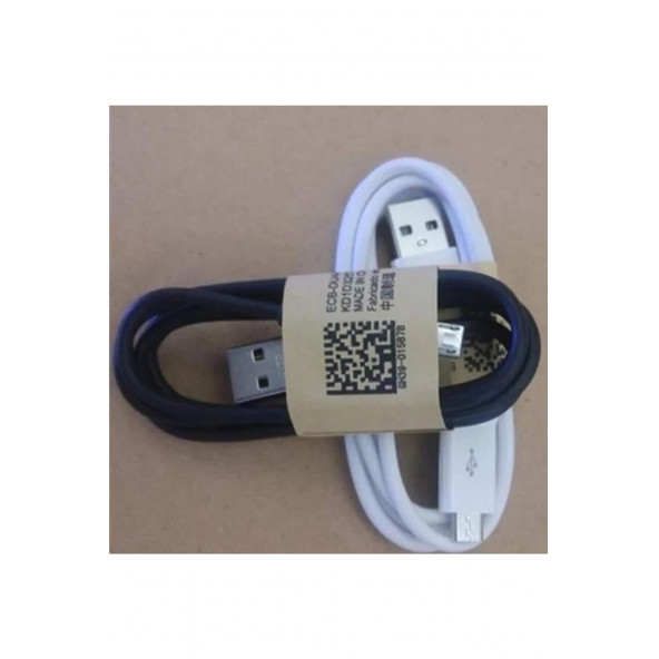 Micro Usb Hızlı Şarj Ve Data Kablosu- Beyaz Siyah - 2 Adet- 1 Metre - 2
