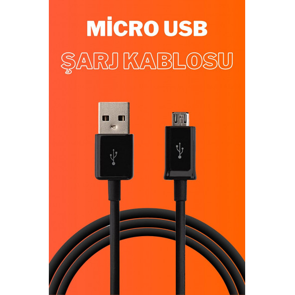 Micro Usb Hızlı Şarj Ve Data Kablosu- Beyaz Siyah - 2 Adet- 1 Metre - 3