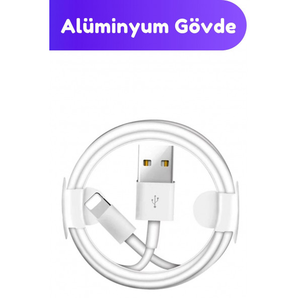 Apple Iphone Uyumlu Usb Hızlı Şarj Ve Data Kablosu-beyaz-1 Metre - 4