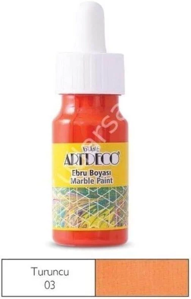 Artdeco Damlalıklı Ebru Boyası 30ml Turuncu / 16B03