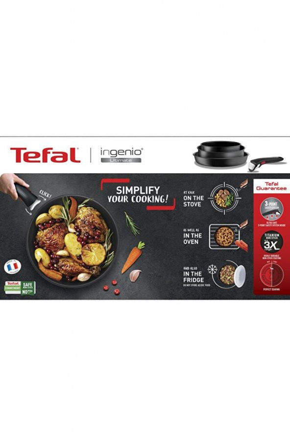 Tefal L76490 Ingenio Titanyum 3X Ultimate Büyük Tava ve Tencere Seti 12 Parça - Resim 4