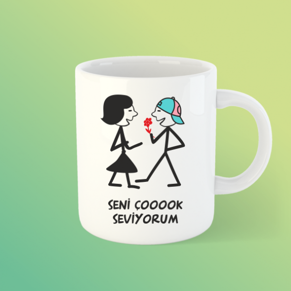 Seni Çok Seviyorum Bardak Kupa ürün görseli 1