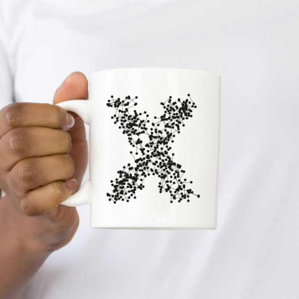 X Harfi Bardak Kupa ürün görseli 1