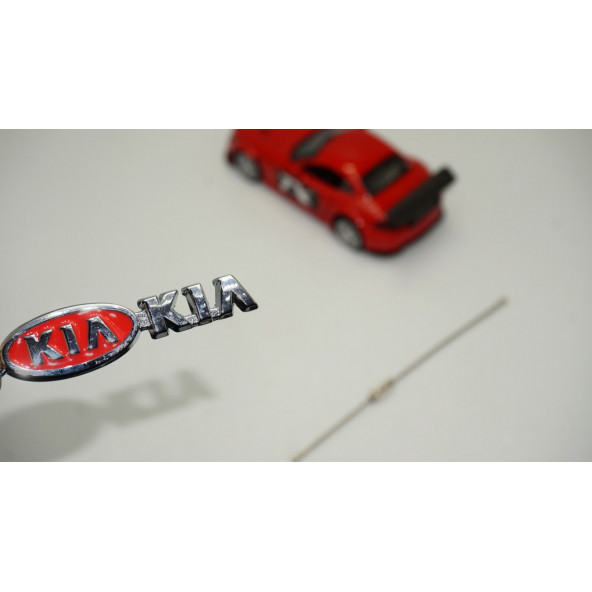 Kia Logo Krom Metal Çift Yön Halat Anahtarlık