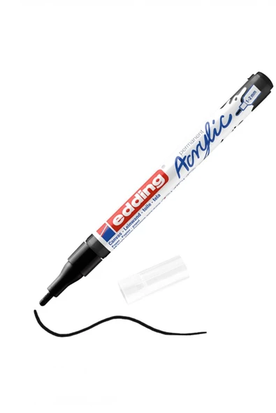 Edding 5300 Acrylic 1-2mm Akrilik Markör Kalem Black / 901 ürün görseli