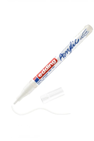 Edding 5300 Acrylic 1-2mm Akrilik Markör Kalem Traffic White / 922 ürün görseli