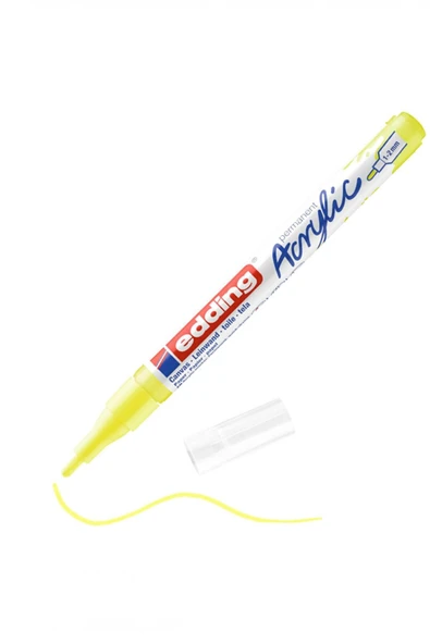 Edding 5300 Acrylic 1-2mm Akrilik Markör Kalem Neon Yellow / 065