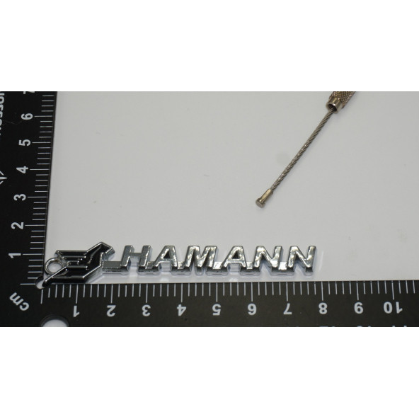 Bmw Hamann Logo Krom Metal Çift Yön Halat Anahtarlık - 5