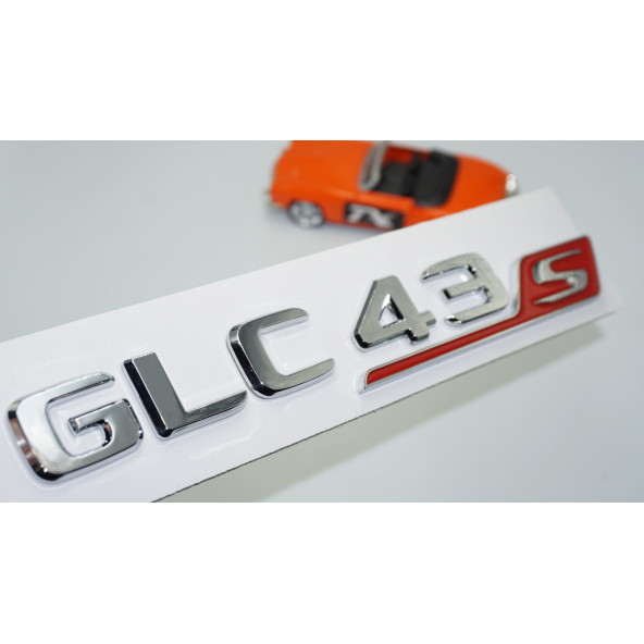 DK Tuning GLC 43S Bagaj Kırmızı Krom ABS Yazı Logo Benz İle Uyumlu