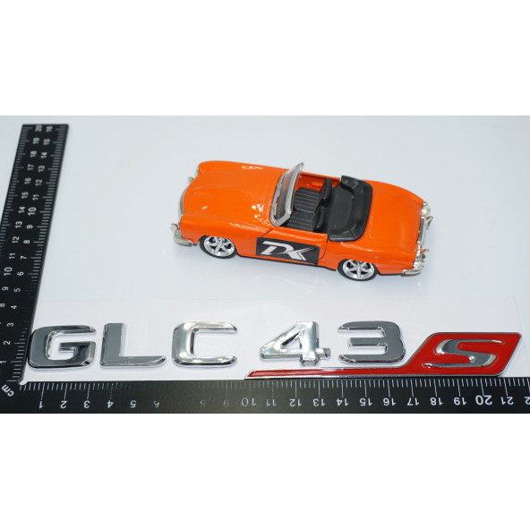 DK Tuning GLC 43S Bagaj Kırmızı Krom ABS Yazı Logo Benz İle Uyumlu - Resim 4