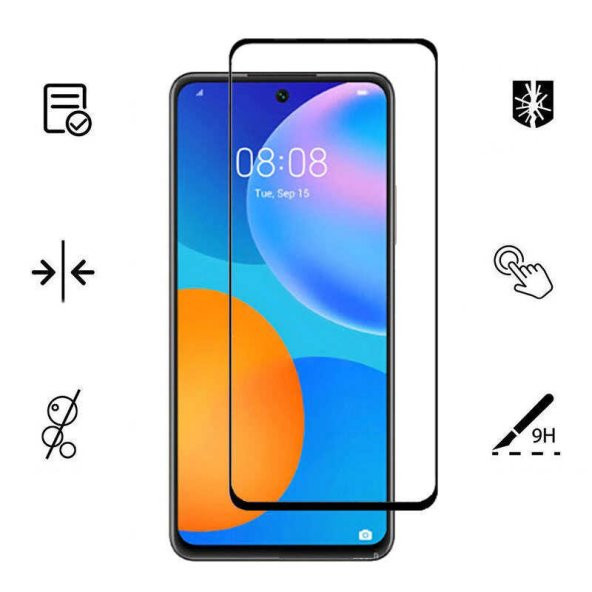 Huawei P Smart 2021 Zore Kenarları Kırılmaya Dayanıklı Cam Ekran Koruyucu - 2