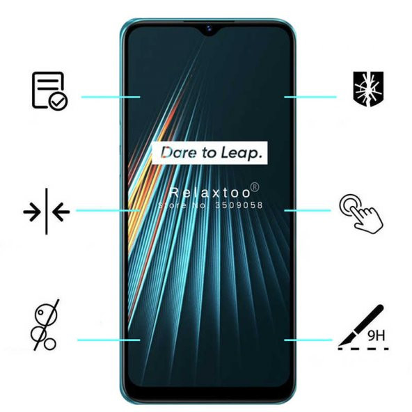 Realme C3 Zore Kenarları Kırılmaya Dayanıklı Cam Ekran Koruyucu - 3