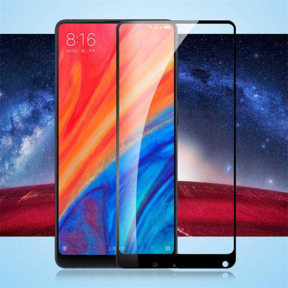 Xiaomi Mi Mix 2S Zore Kenarları Kırılmaya Dayanıklı Cam Ekran Koruyucu