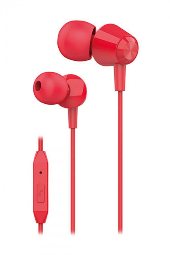 S-link Mobil Telefon Uyumlu Kırmızı Kulak İçi Mikrofonlu Kulaklık