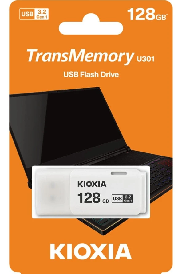 Kioxia 128 GB Beyaz USB 3.2 Gen 1 Flash Bellek 128 GB