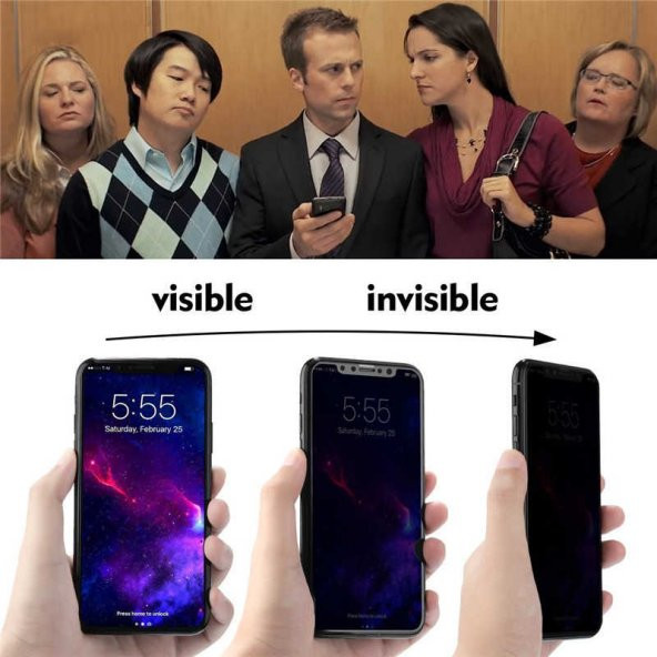 Apple iPhone XS Max 6.5 Zore 5D Privacy Cam Ekran Koruyucu - 4