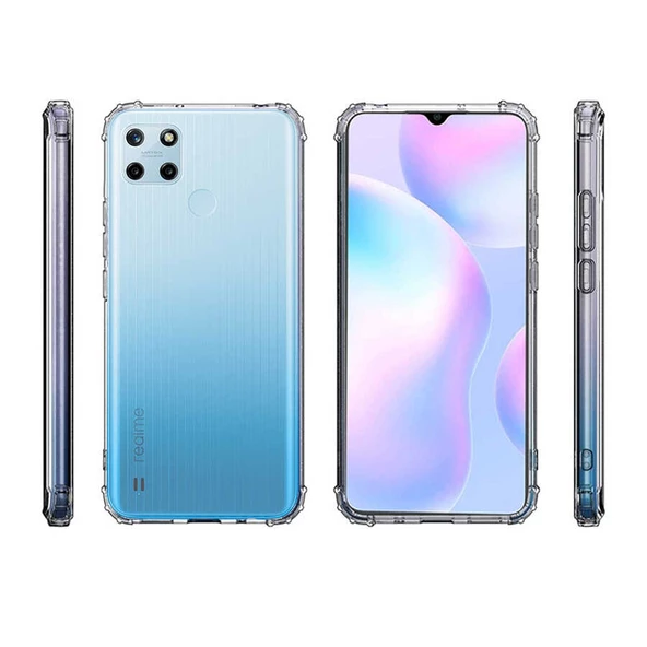 Realme C21Y Kılıf Zore 2mm Anti Shock Silikon Kılıf - Resim 3