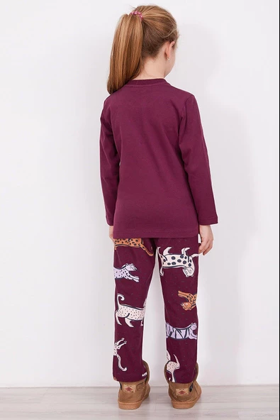 Arnetta 2169 Garson Grateful Mor Kız Çocuk Uzun Kol Pijama Takım - 6