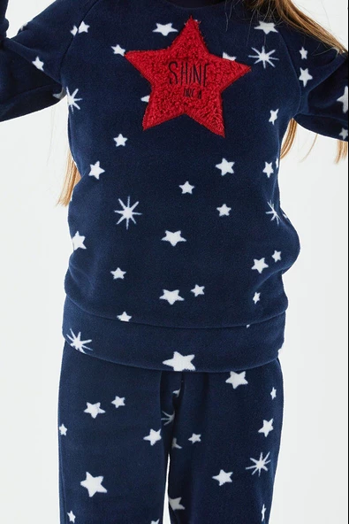 Arnetta 2271 Shine Lacivert Kız Çocuk Uzun Kol Pijama Takım - 4