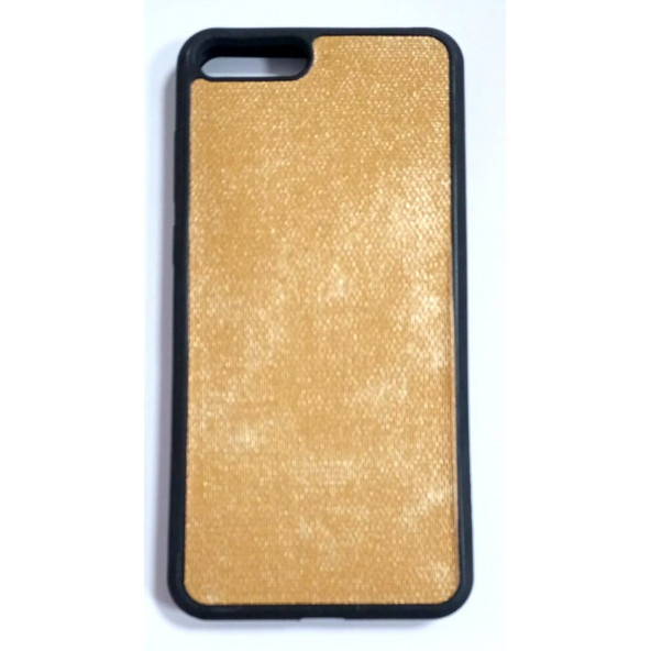 Huawei Y6 2018 Kumaş Lüks Kalın Slikon Kılıf Gold
