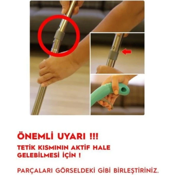 PONY SPREY MOP 3 MİKROFİBER MOP SET GRİ - 3