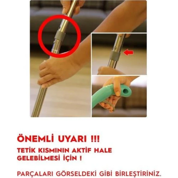 PONY SPREY MOP 3 MİKROFİBER MOP SET SOMON - 4