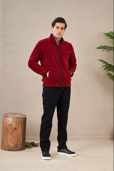 Pjs 23714 Erkek Fermuarlı Polar Eşofman Takım - 6