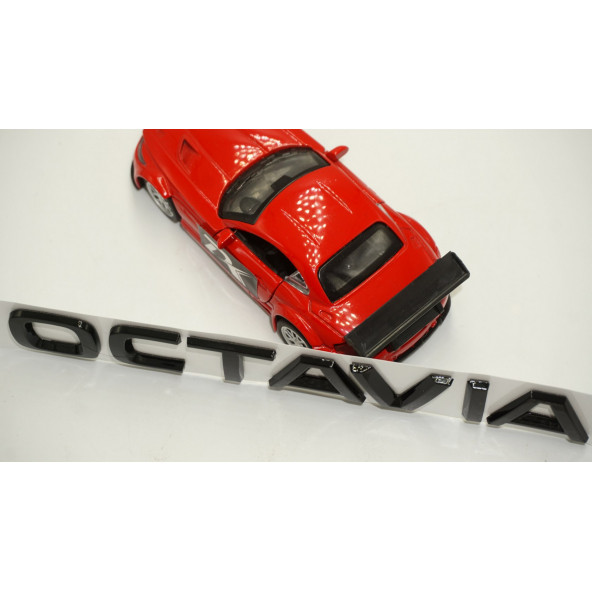 Skoda OCTAVIA 4 Bagaj Parlak Siyah ABS 3M 3D Yazı Logo Amblem Orjinal Ürün - 4