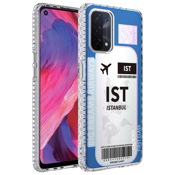 Oppo A74 4G Kılıf Airbag Kenarlı Renkli Desenli Elegans Kılıf - Resim 4