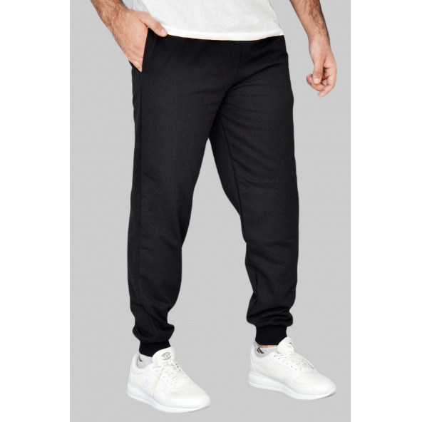 Siyah Manşetli Eşofman Altı - 4