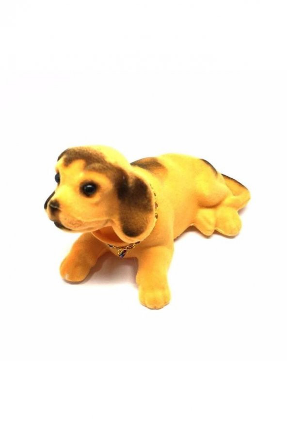 Hareketli Kafa Sallayan Araç Içi Nostaljik Büyük Boy Köpek Retro Aksesuar Nubuk Yüzeyli Sevimli Süs - 6