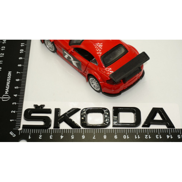Skoda Bagaj Siyah ABS Orjinal 3M 3D Yazı Logo Amblem - 5