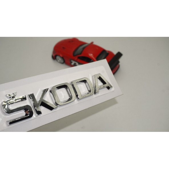 Skoda Bagaj Krom ABS Orjinal 3M 3D Yazı Logo Amblem