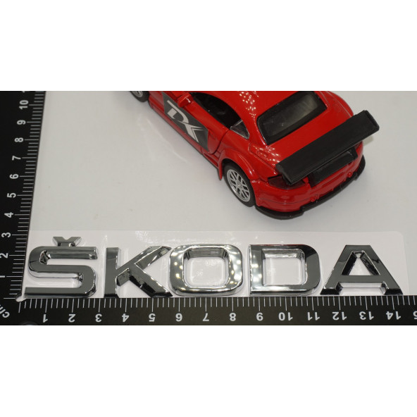 Skoda Bagaj Krom ABS Orjinal 3M 3D Yazı Logo Amblem - 5