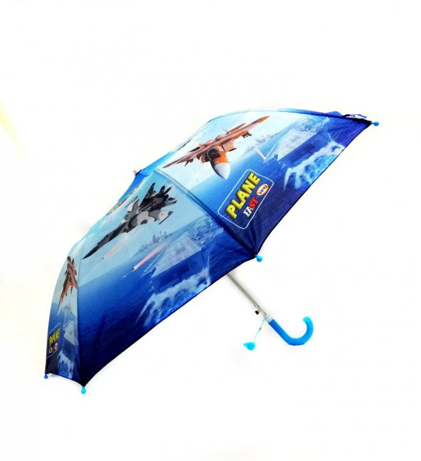 7 Moda Erkek Çocuk Şemsiyesi, Yarı otomatik Mekanizma Küçük Boy 43 cm - 3