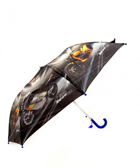 7 Moda Erkek Çocuk Şemsiyesi, Yarı otomatik Mekanizma Küçük Boy 43 cm - 6