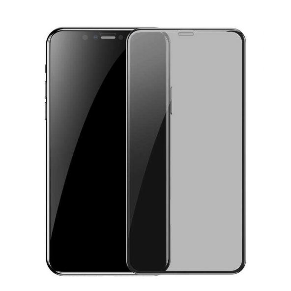 KNY Apple İphone X/XS İçin Privacy 5D Davin Sert Ekran Koruyucu Siyah