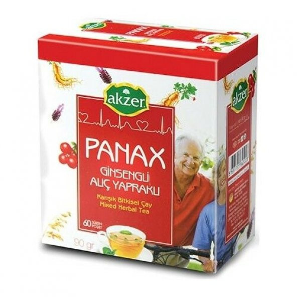 Akzer Ginsengli ve Alıç Yapraklı Panax Çayı 60'lı Süzen Poşet