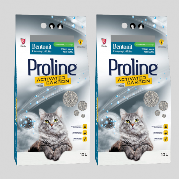 Proline Aktif Karbonlu Kedi Kumu 10 LT 2 ADET