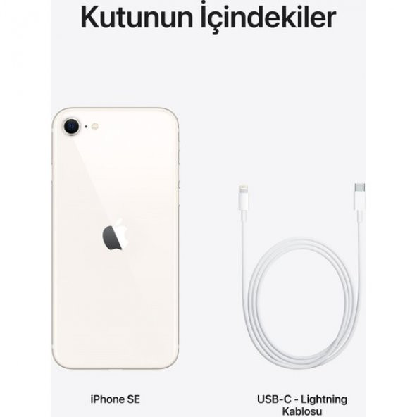 Apple iPhone SE 3 2022 64 GB Beyaz - 4