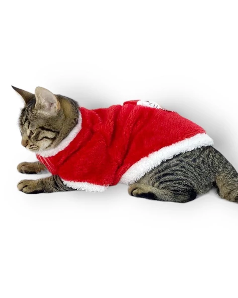 Cat Santa Bow Yılbaşı Kedi Sweati - 2