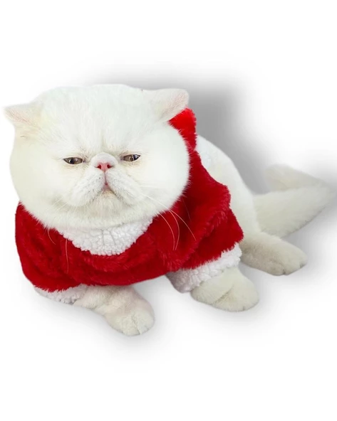 Cat Santa Bow Yılbaşı Kedi Sweati - 8