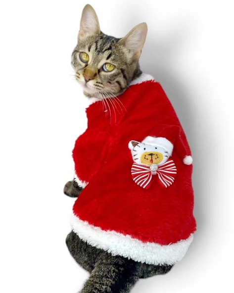 Cat Santa Bow Yılbaşı Kedi Sweati