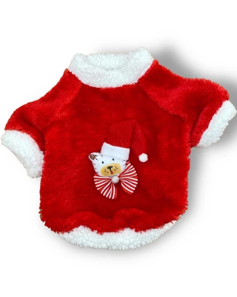 Cat Santa Bow Yılbaşı Kedi Sweati - 5