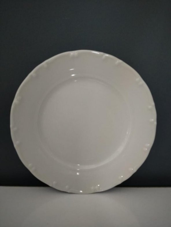 Aryıldız Tulu Lina 19 cm Pasta Tabağı Krem Dekorsuz