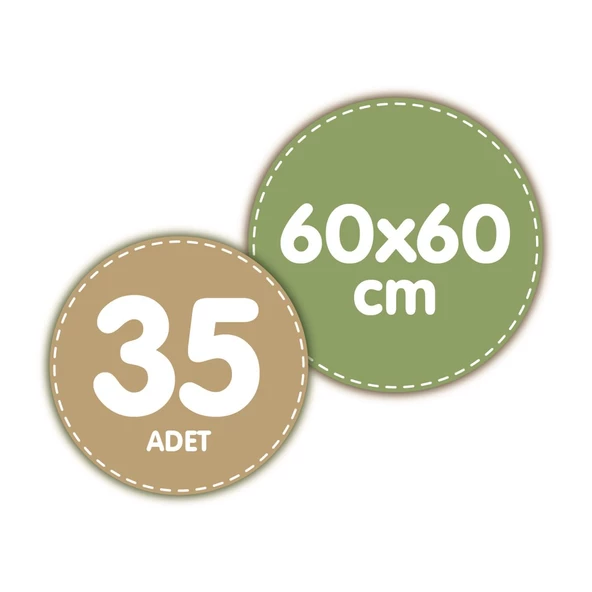 Baby Turco Bebek Bakım Örtüsü 60x60 cm 7x5 35 Adet - 3