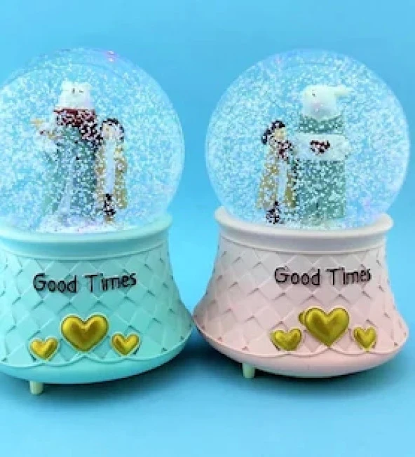 Orta Boy Sevimli Arkadaşlık Temalı Kar Küresi - 2