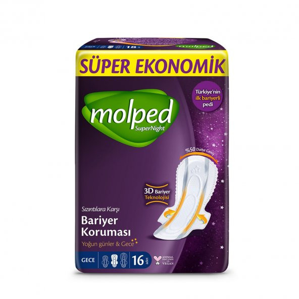 Molped Süper Ekonomik Süpernight Ped Gece 16x2 32 Adet