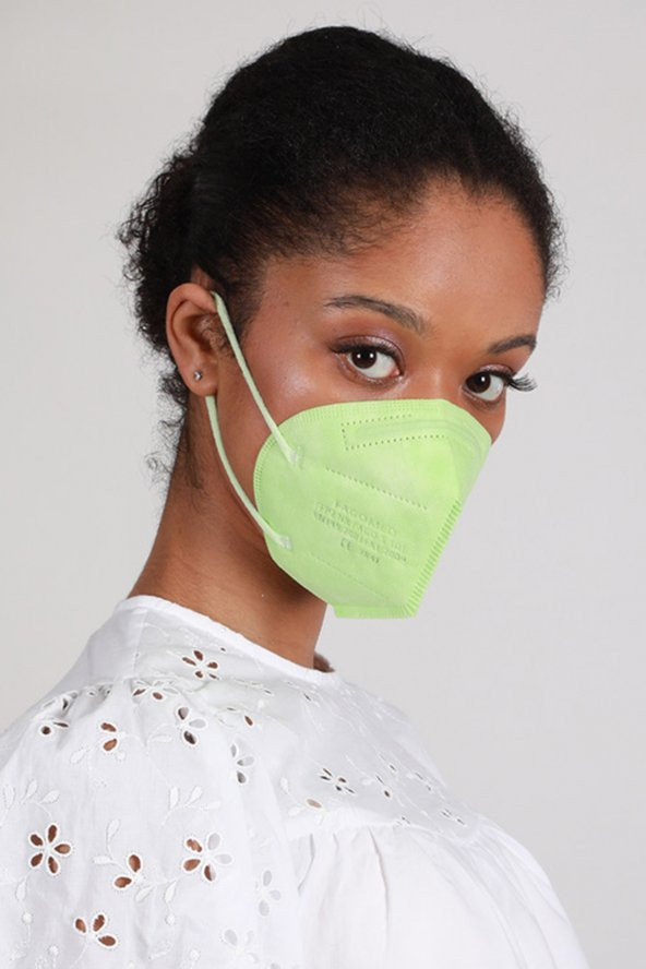 FAMEX N95 FFP2 KORUYUCU MASKE YEŞİL RENK 10 ADET TEKLİ PAKET DUCK MODELİ - 3