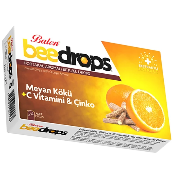 Balen Beedrops Meyan Kökü+C Vit.-Çinko Portakal Aromalı Drops